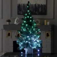 Умная гирлянда &laquo;Нить&raquo; 10 м, роса, IP20, серебристая нить, 100 LED, управление с приложения, свечение RGB, USB