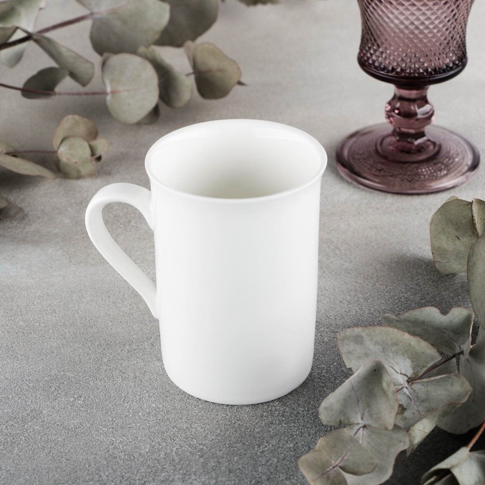 Кружка фарфоровая Wilmax, 300 мл, цвет белый Кружка фарфоровая Wilmax, 300 мл, цвет белый