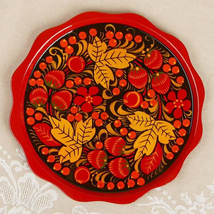 Тарелка «Лимонница», хохлома, 20 см Тарелка «Лимонница», хохлома, 20 см