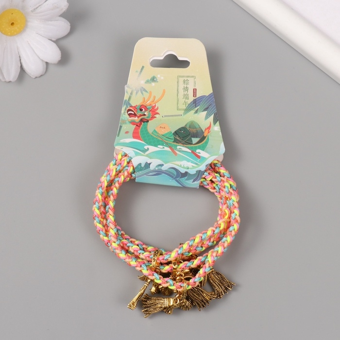 Браслет фен-шуй Браслет фен-шуй "Косичка. Веник и совок" регулируемая длина набор 5 шт