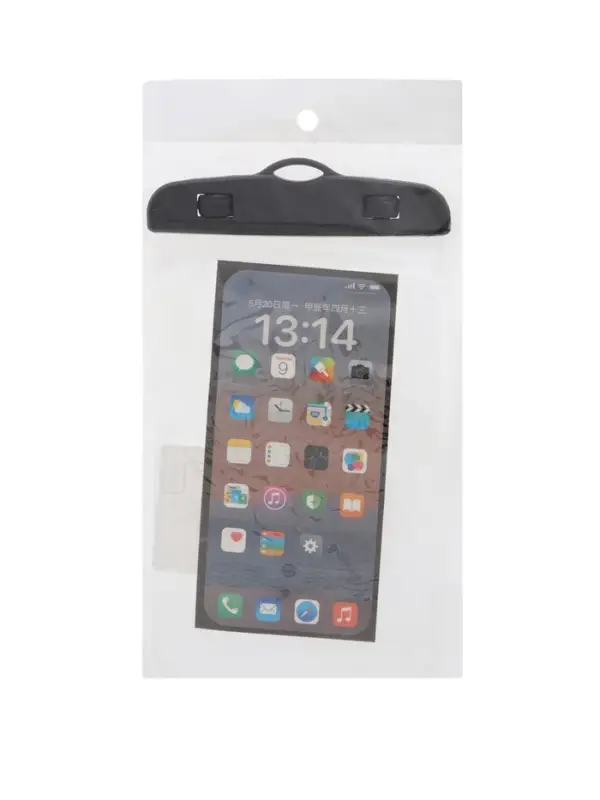 Водонепроницаемый чехол для телефона, размер 20х11 см, чёрный