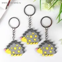 Брелок для ключей на кольце &laquo;Ёжик&raquo;, резина, 3.7&times;5 см