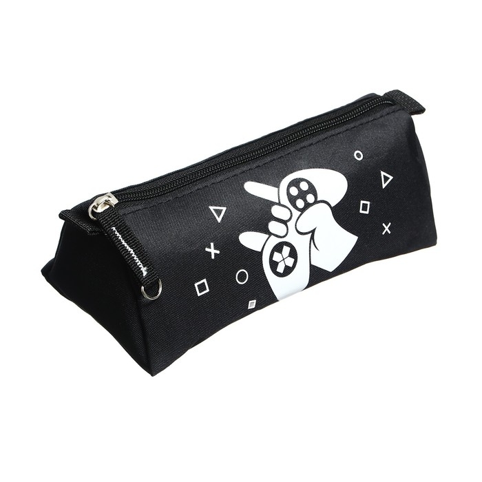 Пенал мягкий, 1 отделение, 85 х 200 х 65 мм, объёмный, Феникс  Пенал мягкий, 1 отделение, 85 х 200 х 65 мм, объёмный, Феникс "Джойстики" чёрный/белый 61897