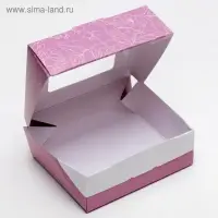 Кондитерская упаковка, коробка с ламинацией «Нежность», 10 х 8 х 3.5 см