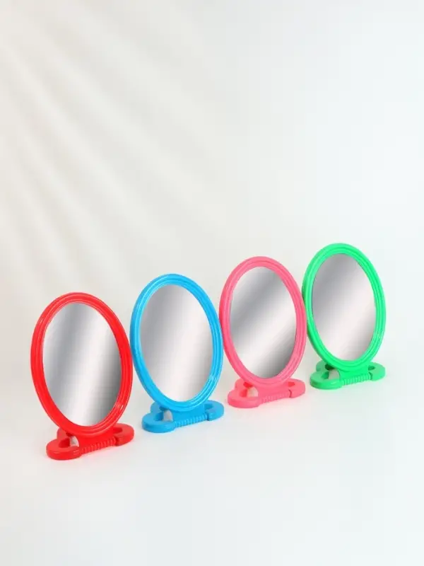 Зеркало настольное, овальное, настенное, 10.8&times;21.8 см, (8.5&times;12.5 см), МИКС