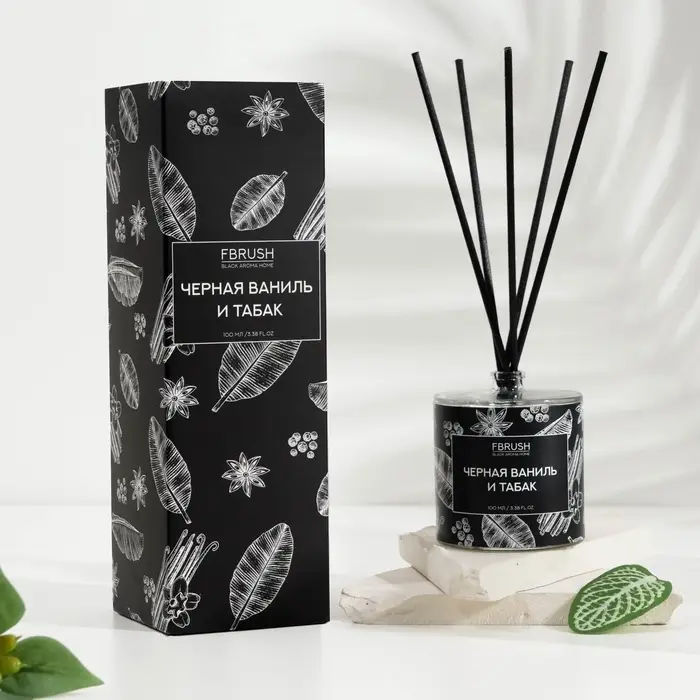 Диффузор ароматический BLACK AROMA HOME Диффузор ароматический BLACK AROMA HOME "Чёрная ваниль и табак", 100 мл