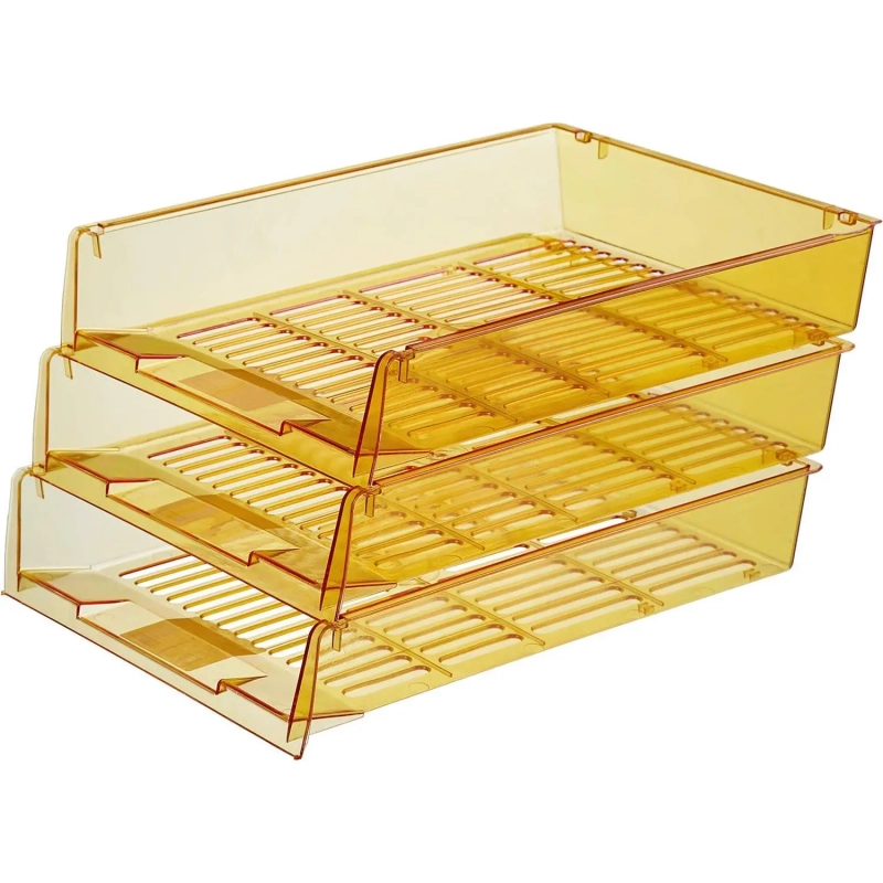 Лоток горизонтальный Attache Bright Colours решетчатый прозрачный желтый