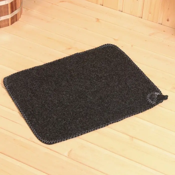 Набор для бани &laquo;Мужской&raquo;, 5 предметов: шапка, коврик, рукавица, тапочки, сумка, шерсть 30%, полиэфир 70%, тёмный, &laquo;Добропаровъ&raquo;