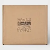 Подарочный набор посуды Adelica &laquo;Ромб&raquo;, тарелки 3 шт., d=24 см, d=20 см, d=16 см, дерево берёза