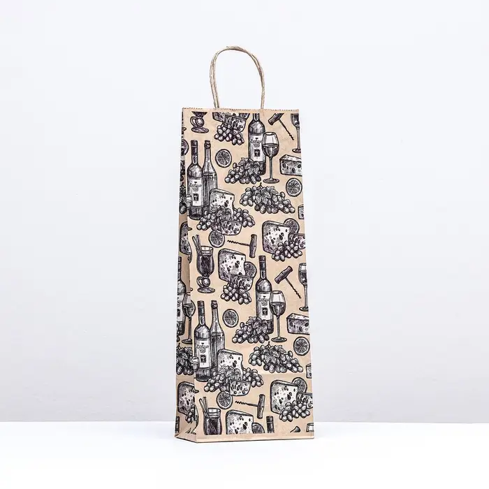 Пакет бумажный, крафт 80 г/м² 39×15×8 см «Фуршет» Пакет бумажный, крафт 80 г/м² 39×15×8 см «Фуршет»