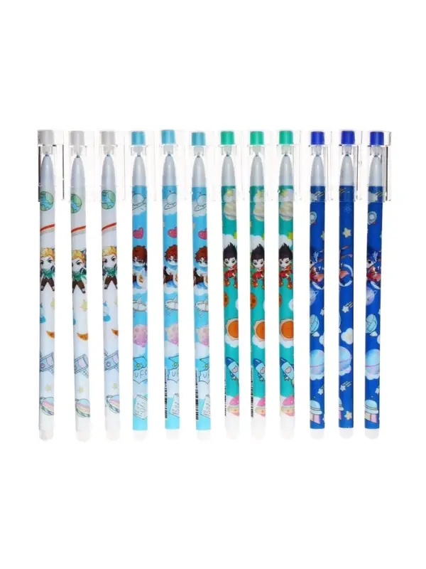 Стираемая ручка &laquo;Аниме&raquo;, гелевая, синий стержень, узел 0.5 мм, МИКС