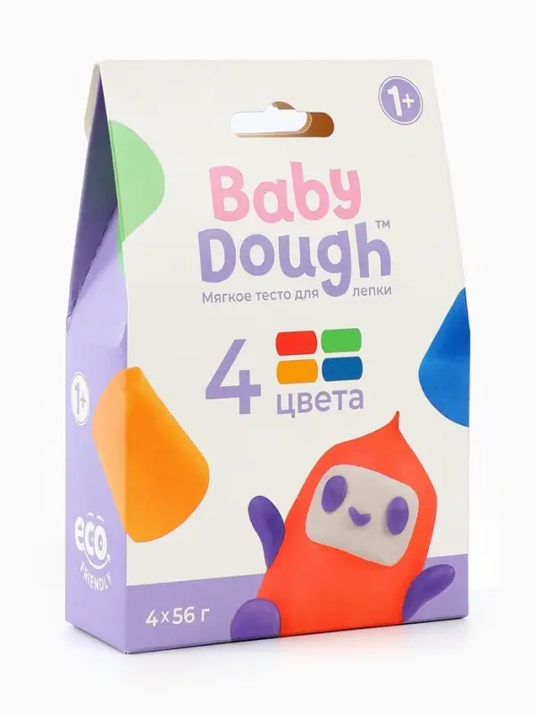 Тесто BabyDough 4 шт в коробке красный щипок №2