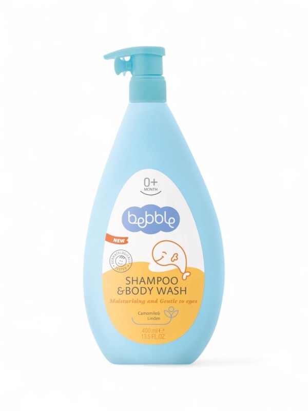 Шампунь для волос и тела детский Bebble c ромашкой и липой, 400 мл