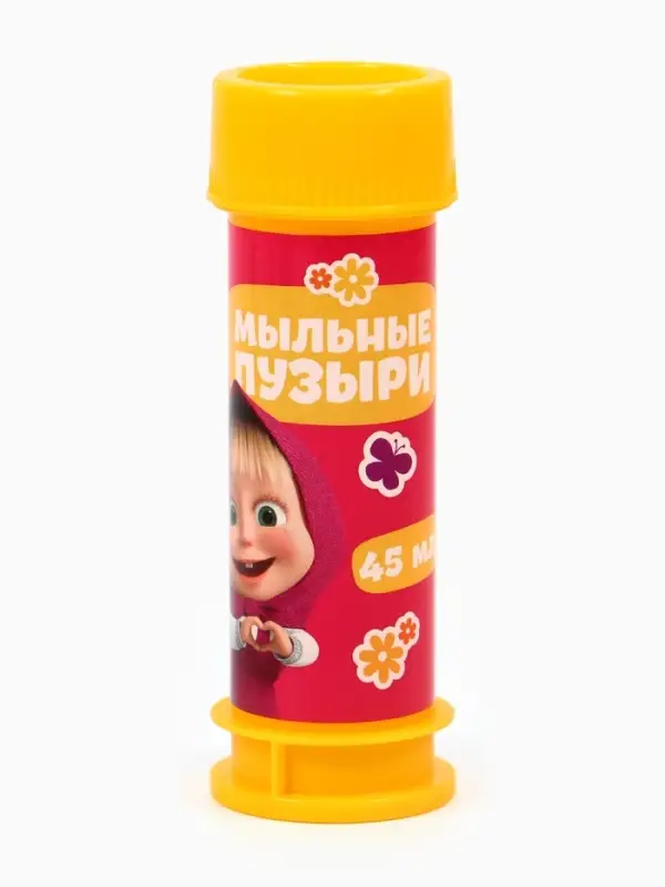 Набор мыльных пузырей 3 штуки, 45 мл, Маша и Медведь