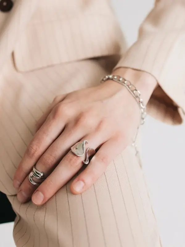 Кольцо &laquo;Тренд&raquo;, фешн, цвет серебро, безразмерное