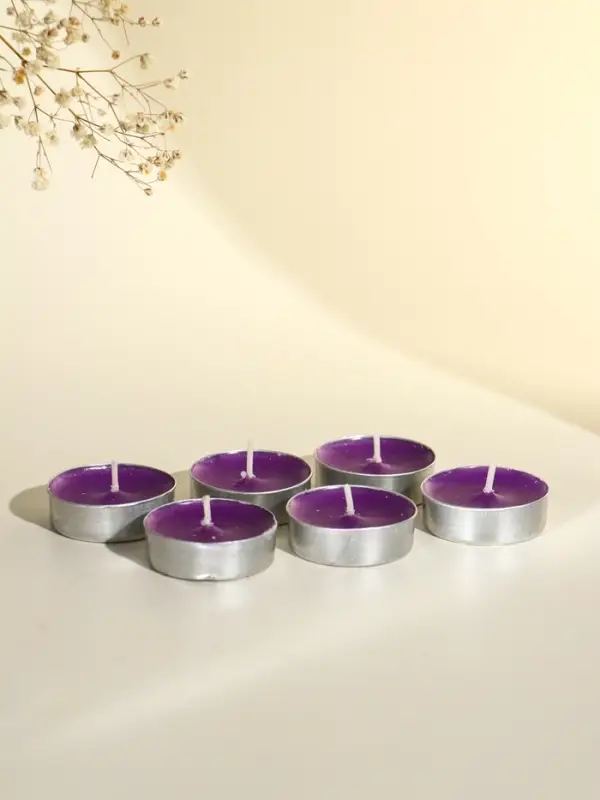 Набор свечей ароматических чайных &laquo;Горная лаванда&raquo;, в подарочной коробке, 6 шт.