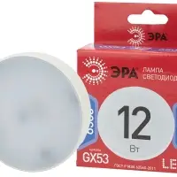 Лампа светодиодная LED 12 Вт 960Лм 6500К таблетка (GX53) холодный GX53 170-265В LED GX-12W-865-GX53 Red Line