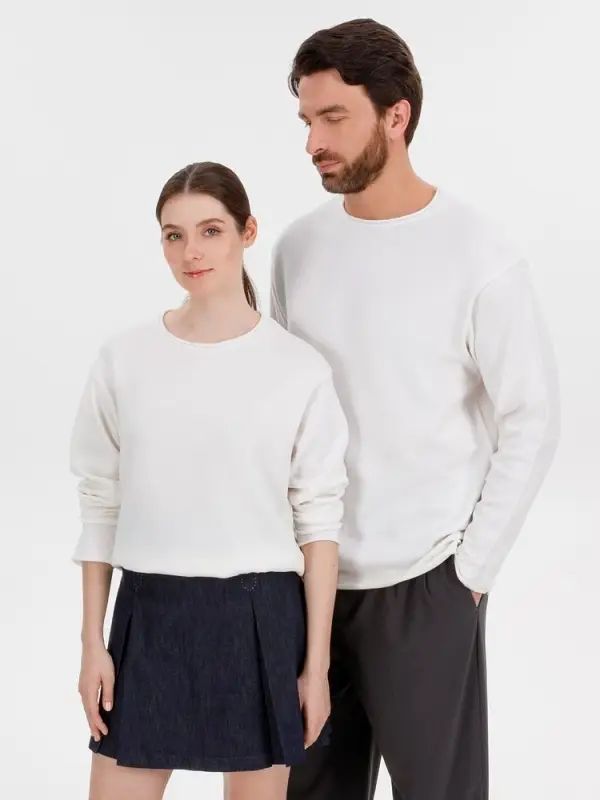 Лонгслив унисекс Siluetti Fuori, молочно-белый, размер L/XL