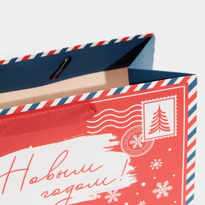Пакет подарочный новогодний ламинированный «От Деда Мороза», MS 18 х 23 х 10 см