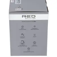 Чайник электрический RED SOLUTION G104, 1.7 л, 2200 Вт, стекло, съёмная крышка, серый