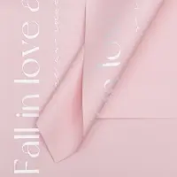 Пленка для цветов матовая, "Любовь", 58х58см, розовый Пленка для цветов матовая, "Любовь", 58х58см, розовый