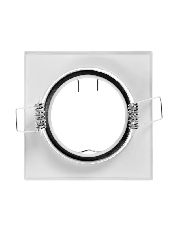 Светильник встраиваемый под лампу MR-16, поворотный, квадратный, металлический, белый