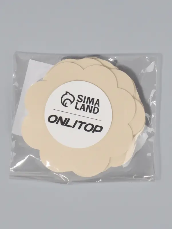 Стикини на грудь «Цветок», набор - 5 пар, на клеевой основе, 6×6 см, бежевая