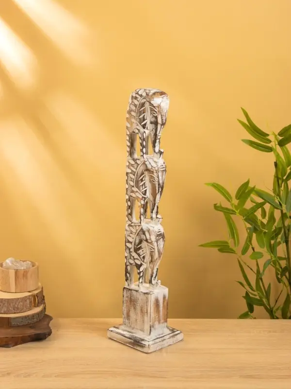 Сувенир «Статуя Слонов», 13×12×58 см, дерево