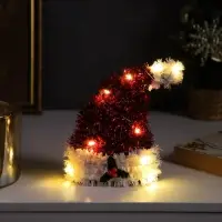 Светодиодная фигура из мишуры &laquo;Колпак&raquo; 14&times;10 см, 10 LED, от батареек AG10&times;3, свечение тёплое белое