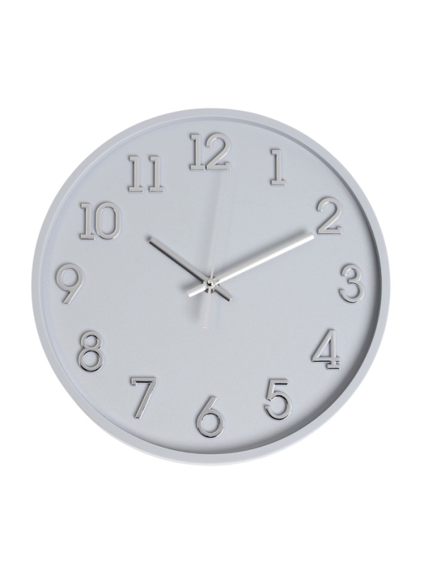 Часы настенные, интерьерные "Классика", d-28 см, открытая стрелка, серые