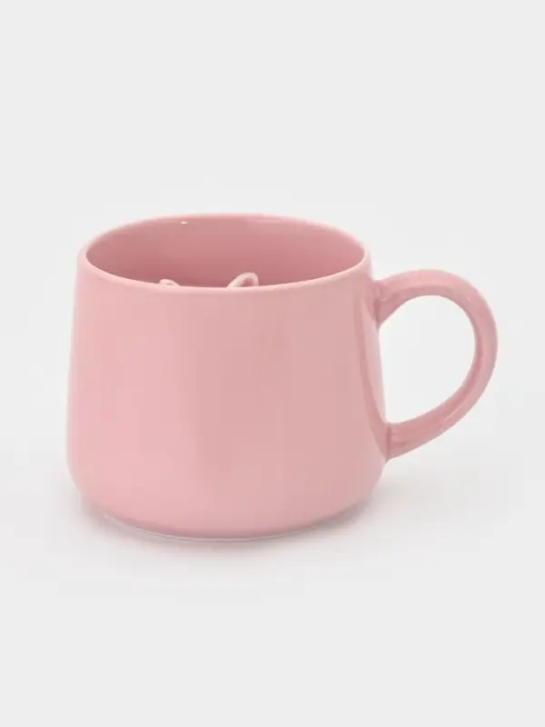 Кружка Доляна &laquo;Зайчик&raquo;, 360 мл, керамика, розовая