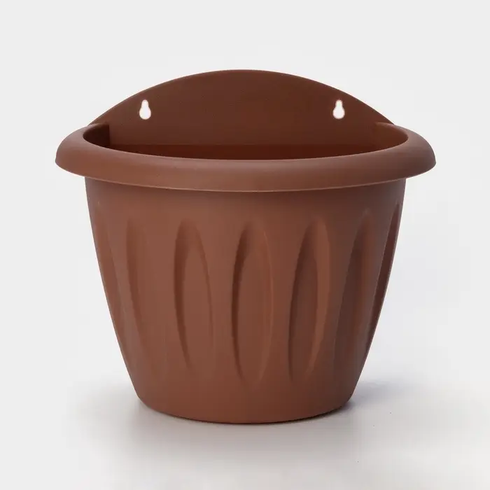 Кашпо для цветов настенное Martika &laquo;Фелиция&raquo;, 3.4 л, d=24 см, пластик, коричневое