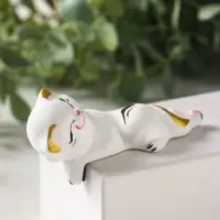 Фигурка настольная &laquo;Котик висячий&raquo;, на полку, керамика, 9 см, белый