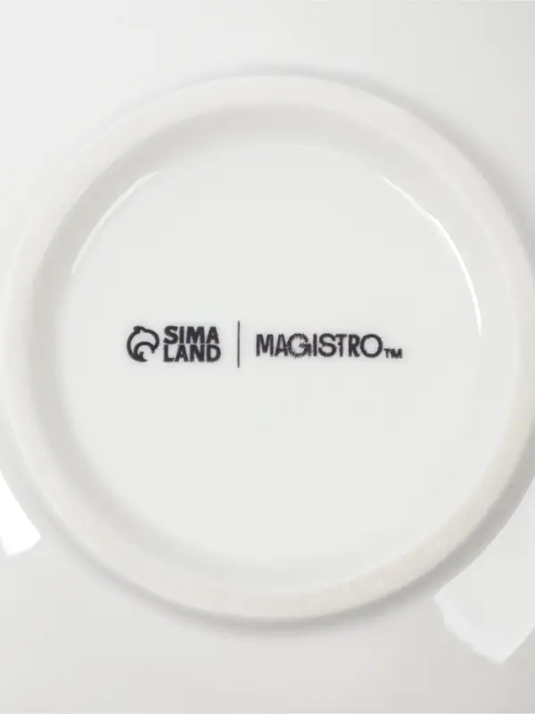 Тарелка для пасты Magistro &laquo;Церера&raquo;, 400 мл, d=19.5 см, фарфор, белая