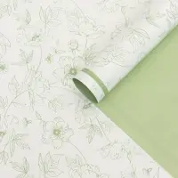 Пленка флористическая для цветов, &laquo;Букет цветов&raquo;, зелёная, 57&times;57 см