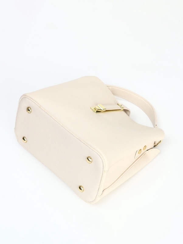 Сумка женская тоут на молнии, цвет молочный