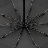 Зонт обратного сложения twoGether с двойным куполом, черный