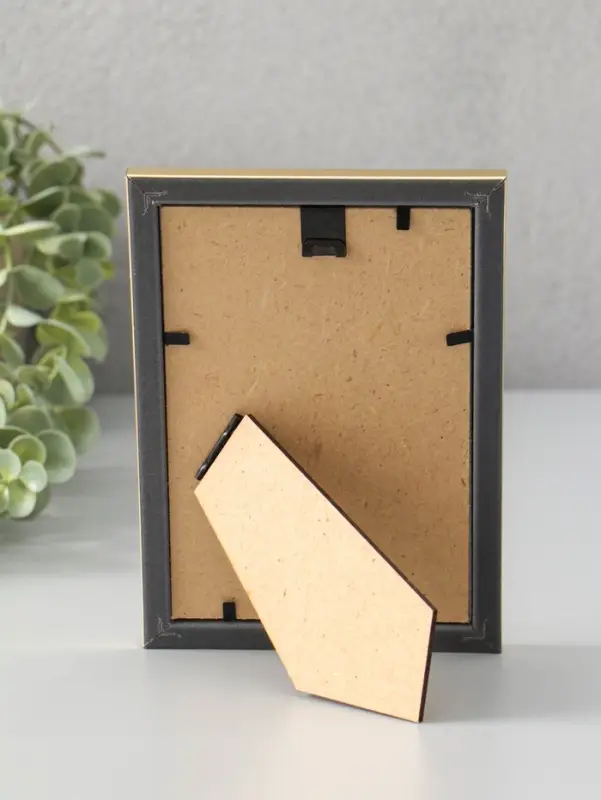 Фоторамка для фото 10х15 см "Oframe", пластик, золото, (пластиковый экран)