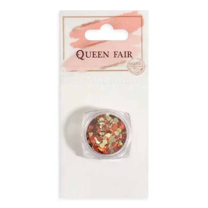 Блёстки для декора, разноразмерные, цвет золотистый, оранжевый