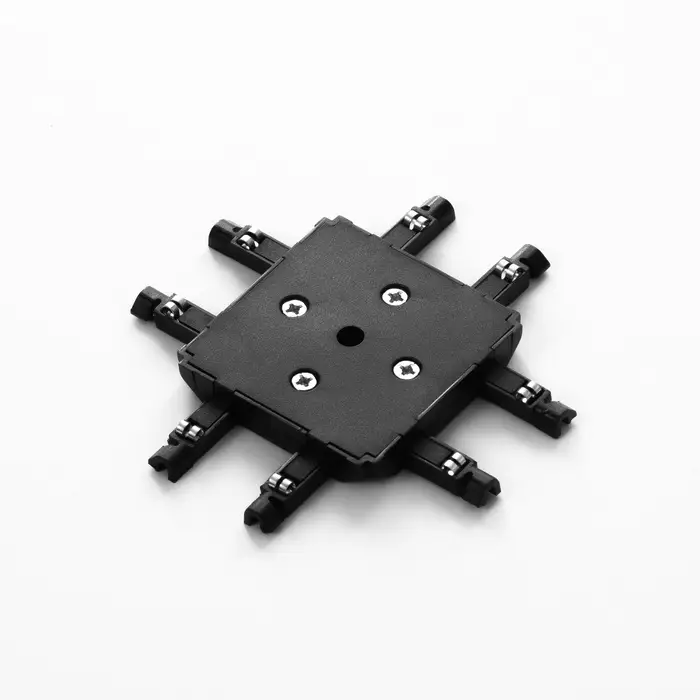 Коннектор SLIM х-образный, 4-жильный, чёрный, 0.7&times;4&times;2 см