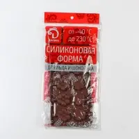 Форма для леденцов Доляна &laquo;Цветы&raquo;, силикон, 25&times;10.5&times;1 см, 12 ячеек (3.2&times;3 см), с палочками, МИКС