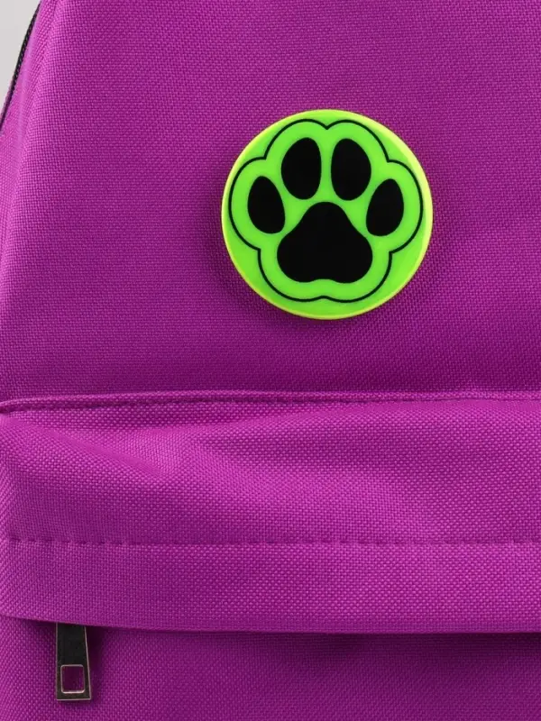 Светоотражающий значок &laquo;Лапка&raquo;, d=5.8 см, жёлтый