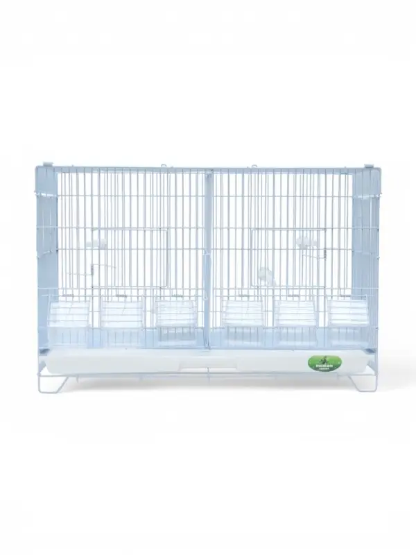 Клетка для птиц пролётная укомплектованная Bd=5/2w, 62&times;27&times;40 см, белая