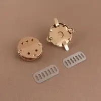 Застёжка для сумки, 3×3 см, цвет золотой