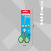Ножницы ErichKrause Standard +, 19 см, лезвия из нержавеющей стали, антискользящие резиновые вставки, ударопрочный пластик, МИКС