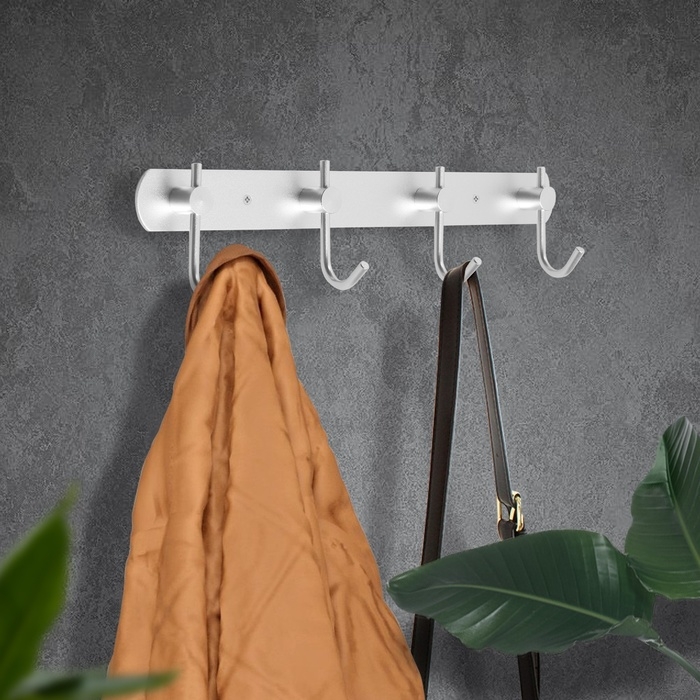 Вешалка CAPPIO CVF001, металлическая, четырехрожковая, цвет матовый хром Вешалка CAPPIO CVF001, металлическая, четырехрожковая, цвет матовый хром