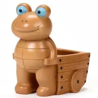 Декоративное кашпо для цветов &laquo;Черепаха с тележкой&raquo;, 70 мл, 10&times;8&times;12 см, гипс
