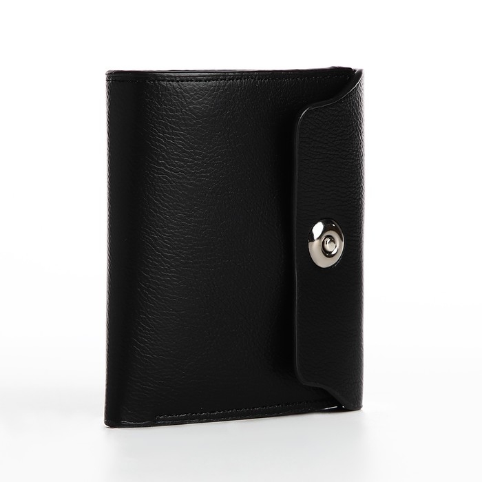 Портмоне мужское на магните, отдел для купюр, для карт, для монет, цвет чёрный Портмоне мужское на магните, отдел для купюр, для карт, для монет, цвет чёрный