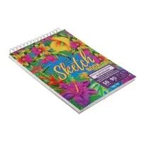 Скетчбук Calligrata для работы маркерами А5, 50 листов, "Джунгли", металлизированный картон с объёмным рисунком, блок 90 г/м2