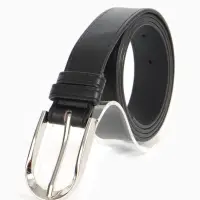 Ремень женский, 110&times;2.8 см, овальная пряжка металл, серебристая, чёрный
